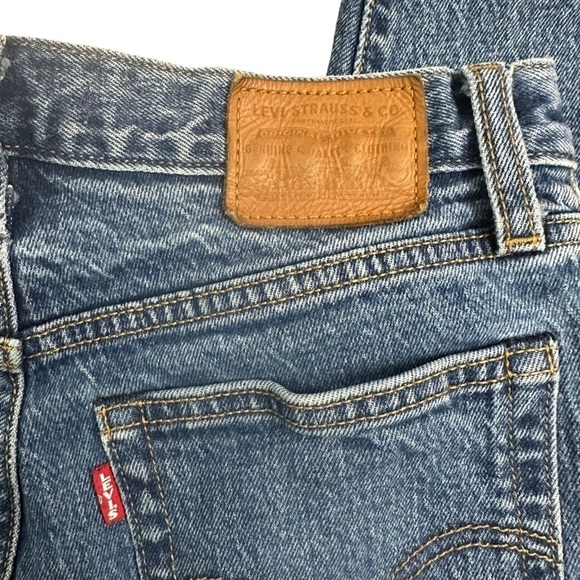 Levi’s Jeans Wedgie Ripped Distressed Blue Cotton Denim Women’s Size 25 - Picture 5 of 10